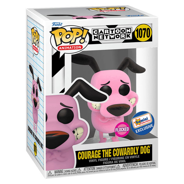 Funko POP #1070 Cartoon Network Courage The Cowardly Dog Flocked Exclusive Figure
